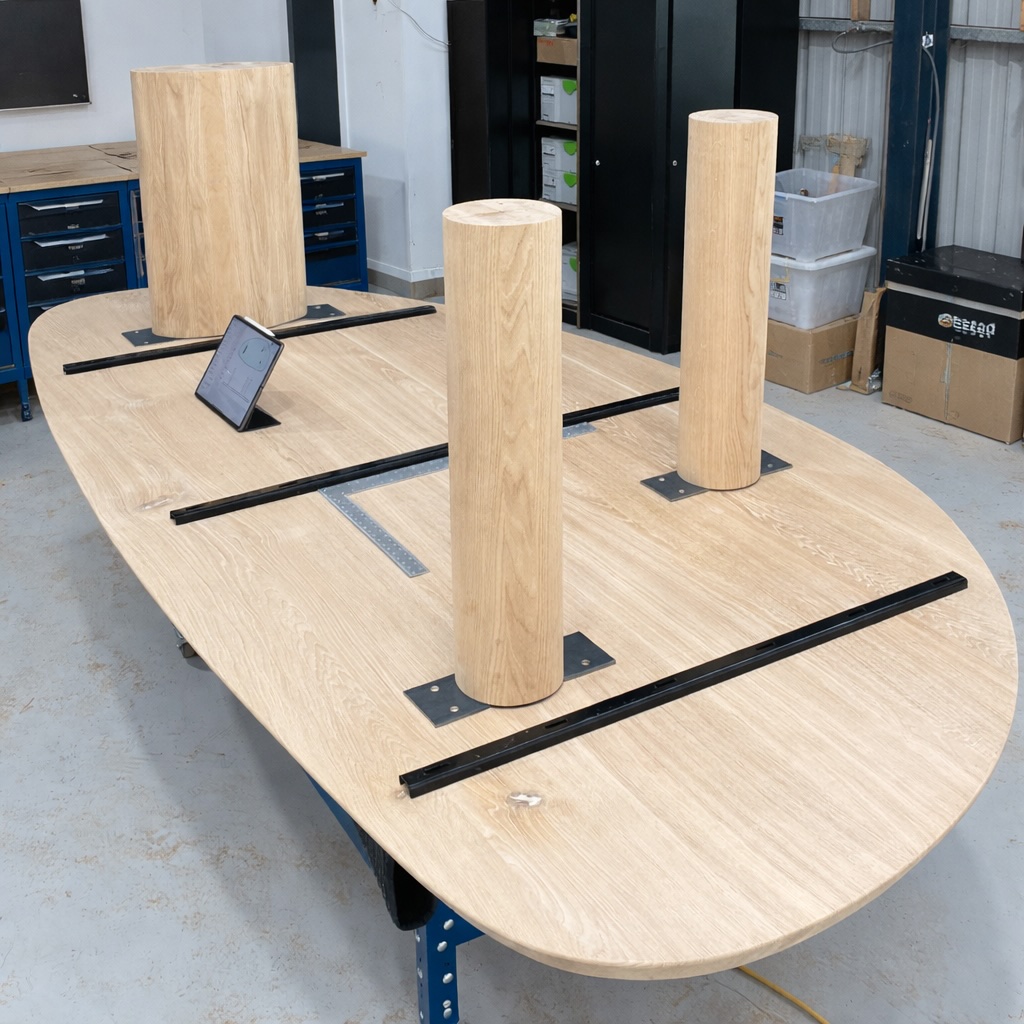 Custom handmade timber table